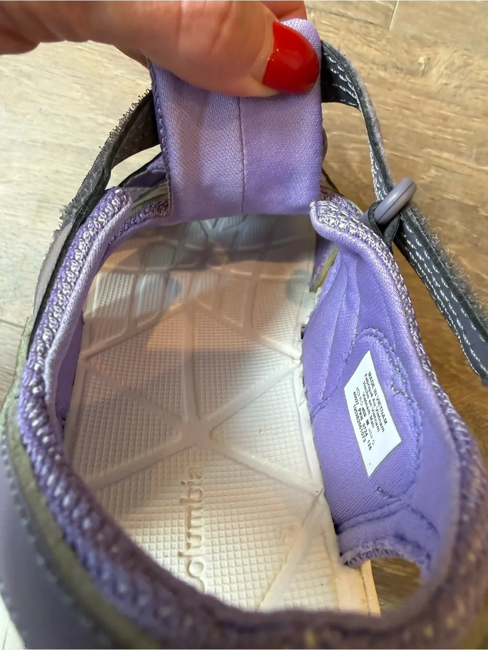 Columbia Kids' Purple Sport Sandals size 2 big girls